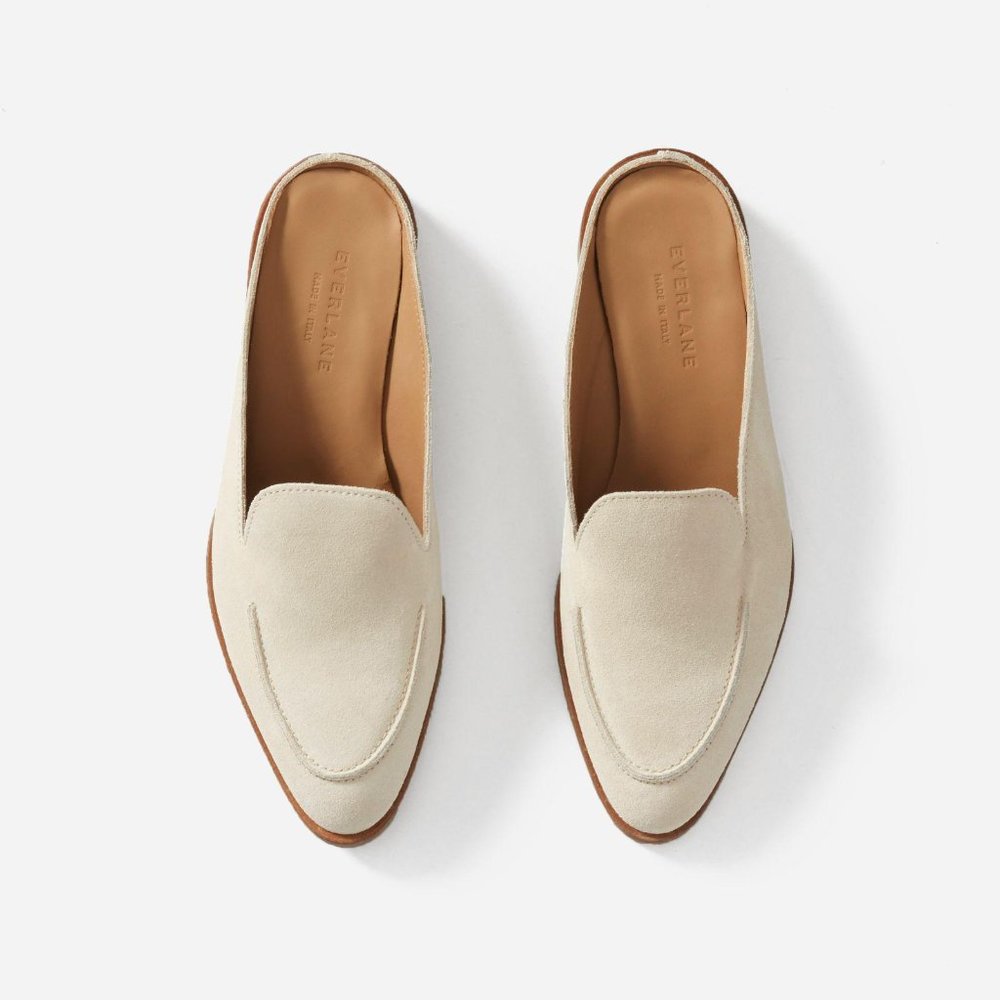 Everlane Stone Suede Modern Loafer Mule 9